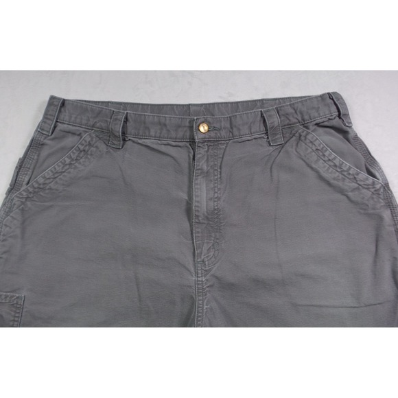 Carhartt Shorts Mens Size 40 Gray Fatigue Cotton Canvas Work Utility Pockets - Picture 3 of 14